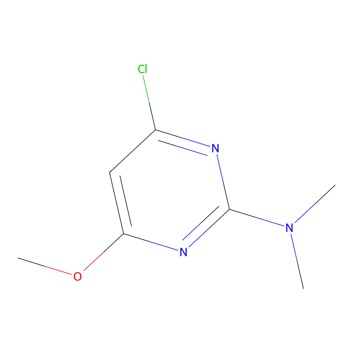 4-chloro-6-methoxy-N,N-dimethylpyrimidin-2-amine molecular structure, CAS 13012-26-5