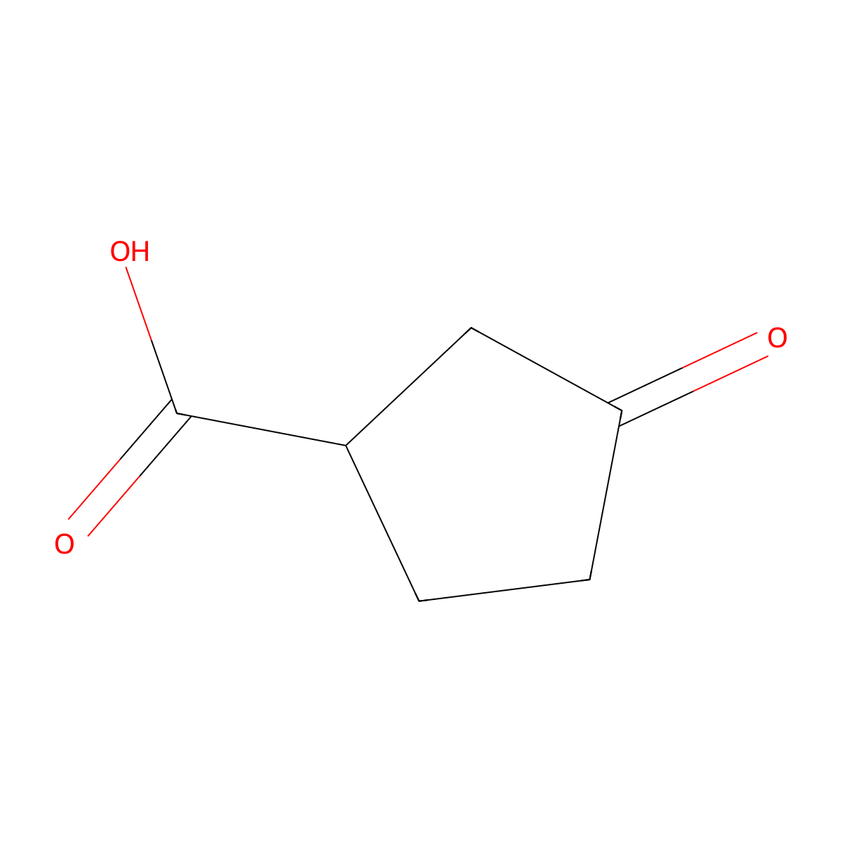 (R)-3-Oxocyclopentanecarboxylic acid molecular structure, CAS 13012-38-9