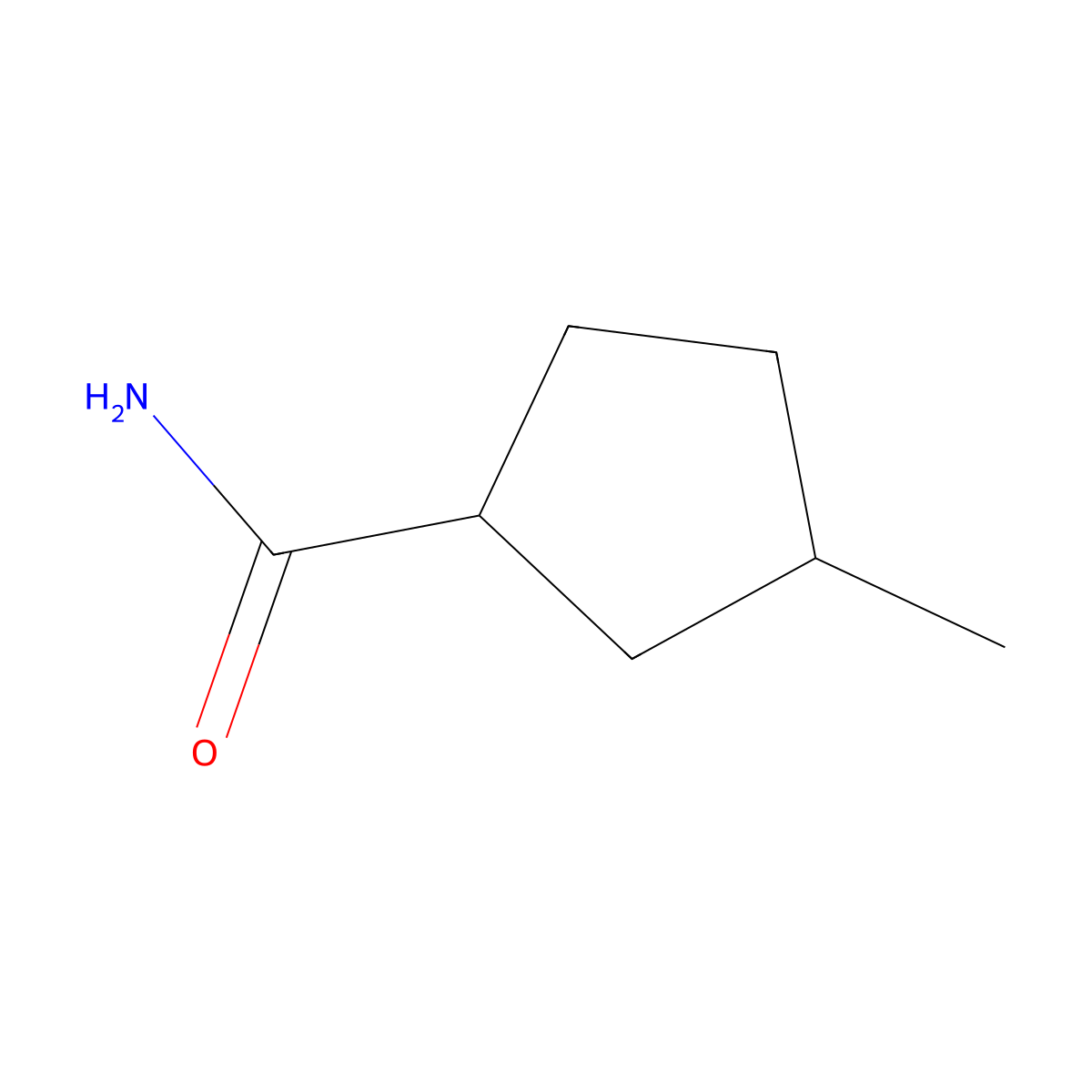3-Methylcyclopentane-1-carboxamide molecular structure, CAS 13012-51-6