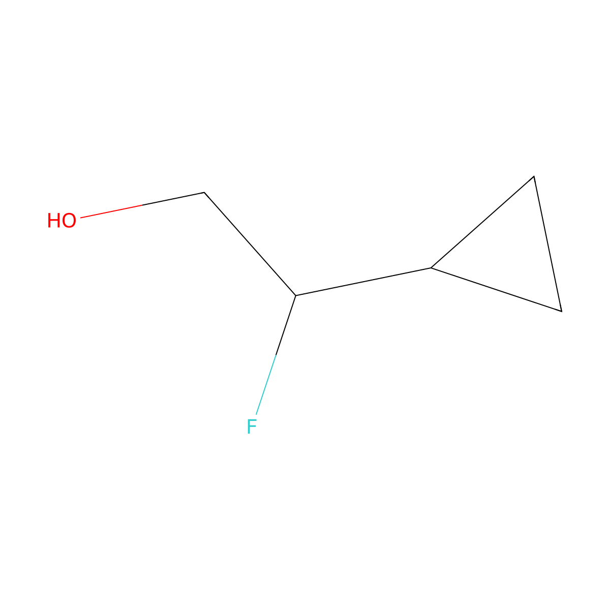 2-Cyclopropyl-2-fluoroethanol molecular structure, CAS 1301206-45-0