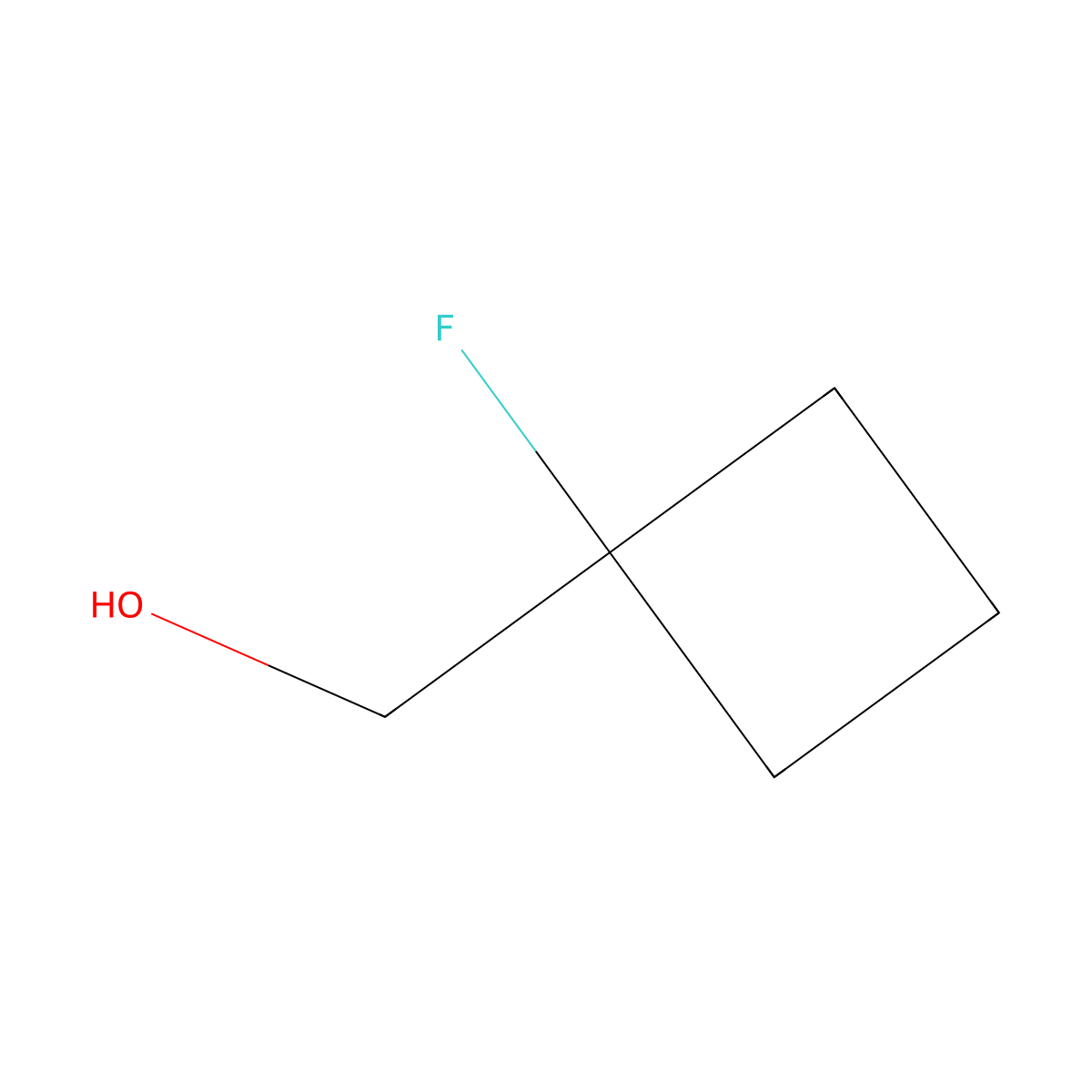 (1-Fluorocyclobutyl)methanol molecular structure, CAS 1301207-68-0