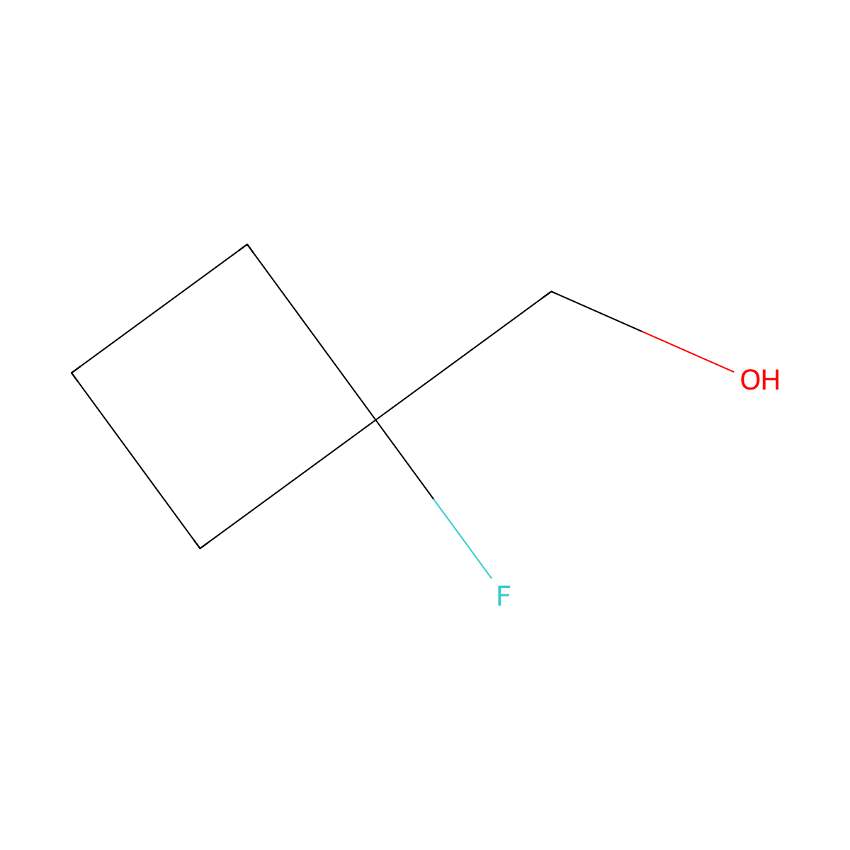 (1-Fluorocyclobutyl)methanol molecular structure, CAS 1301207-68-0