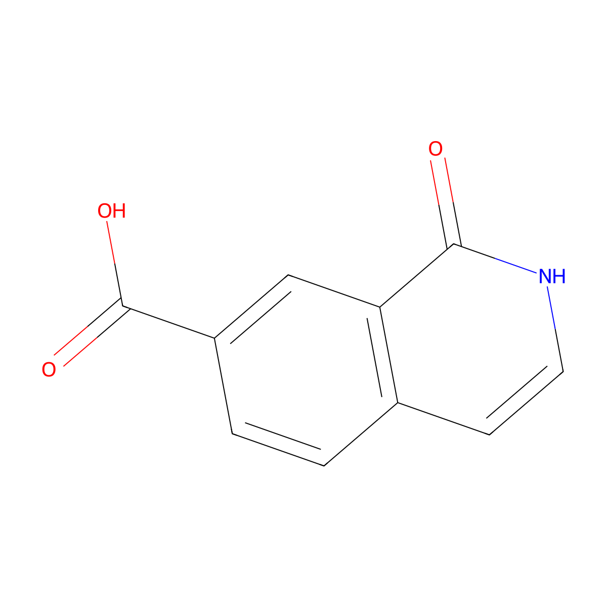 1-Hydroxyisoquinoline-7-carboxylic acid molecular structure, CAS 1301214-62-9