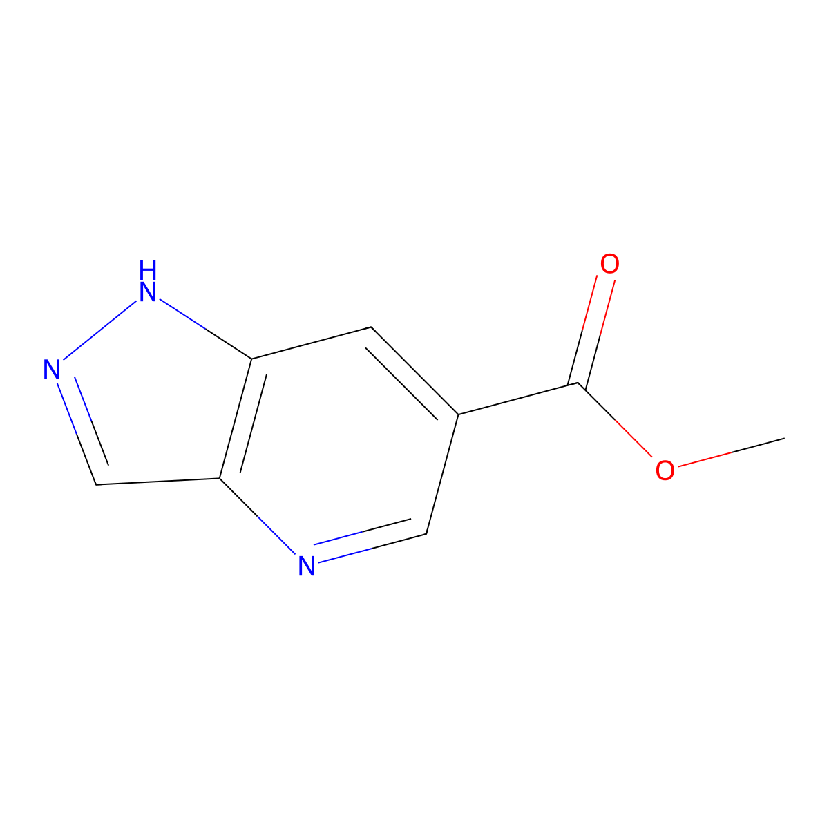 Methyl 1H-pyrazolo[4,3-B]pyridine-6-carboxylate molecular structure, CAS 1301214-72-1