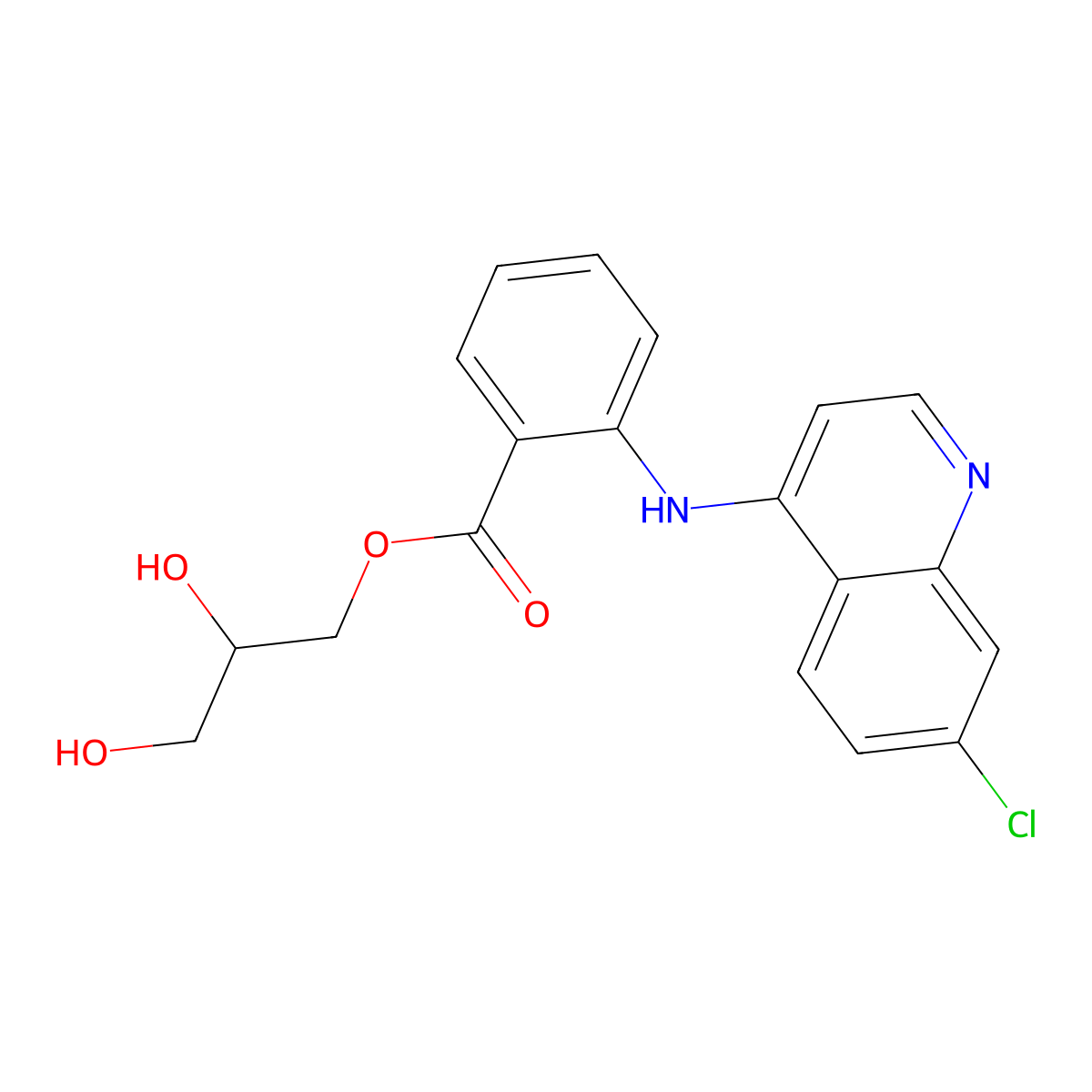 Glafenine, (S)- molecular structure, CAS 1301253-66-6