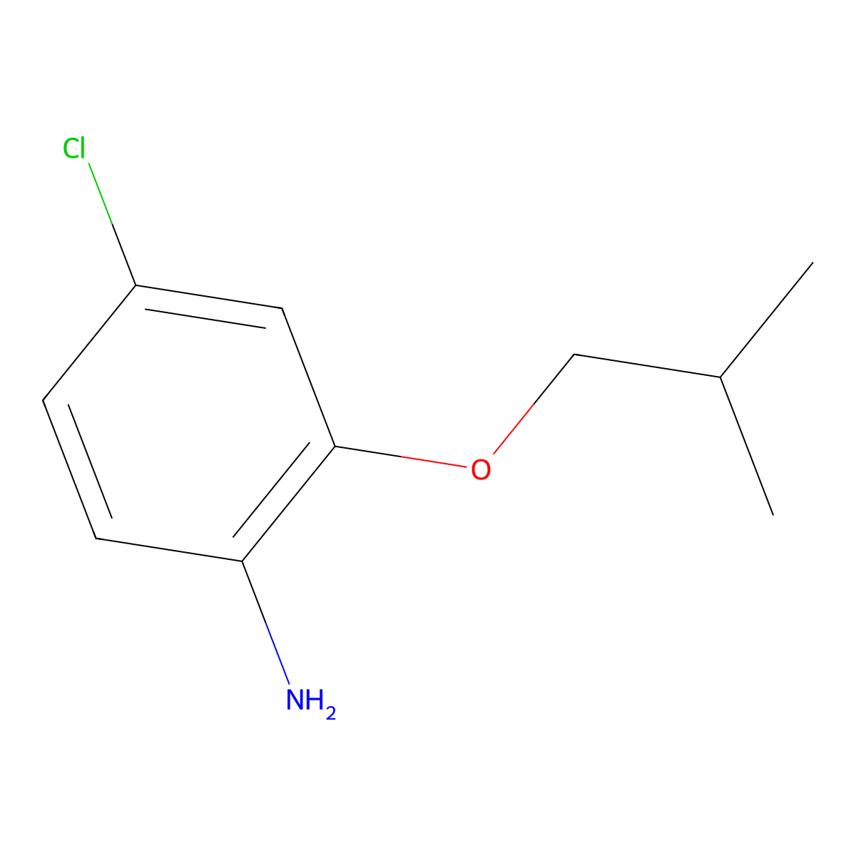 4-Chloro-2-(2-methylpropoxy)aniline molecular structure, CAS 1301254-08-9