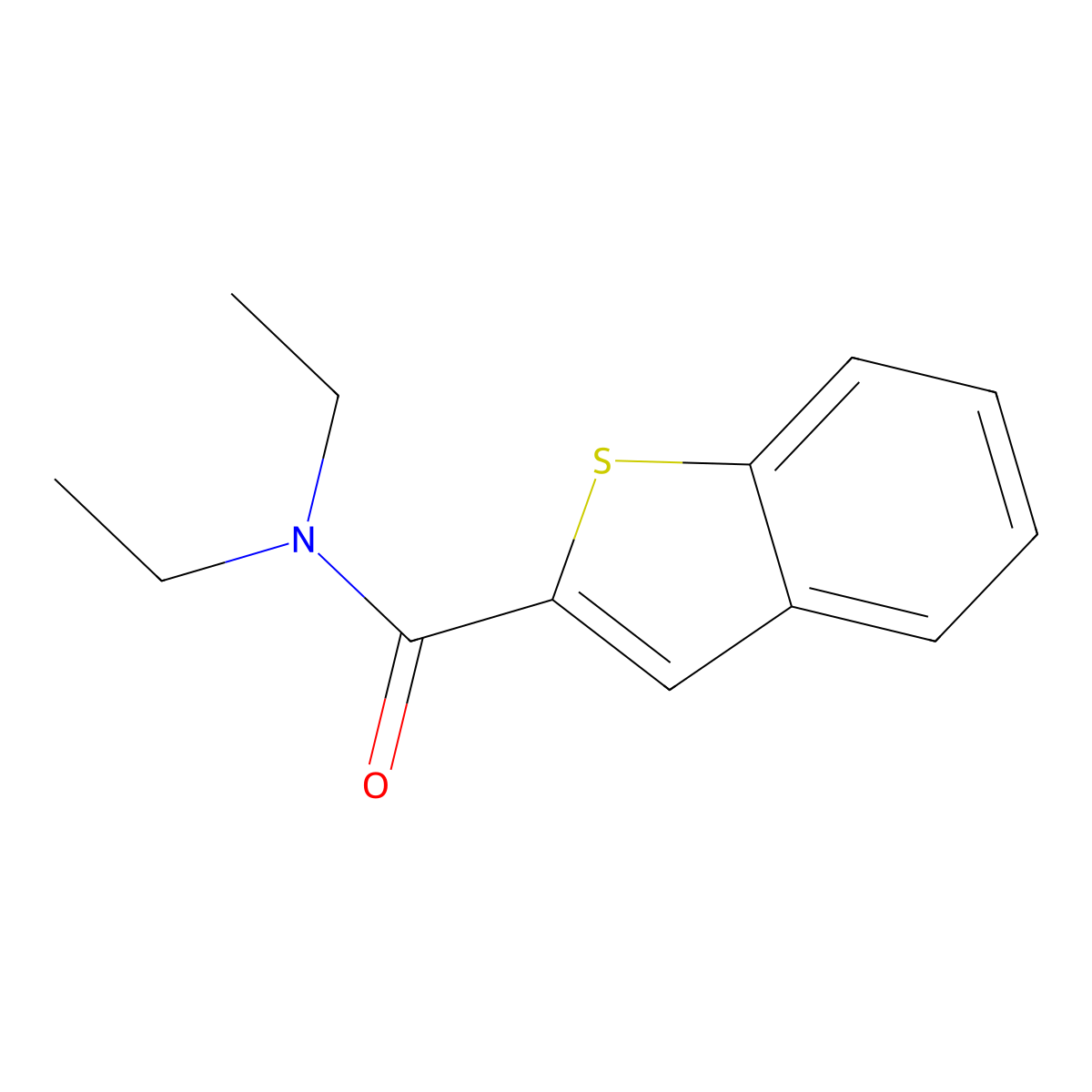 N,N-diethyl-1-benzothiophene-2-carboxamide molecular structure, CAS 1301265-13-3
