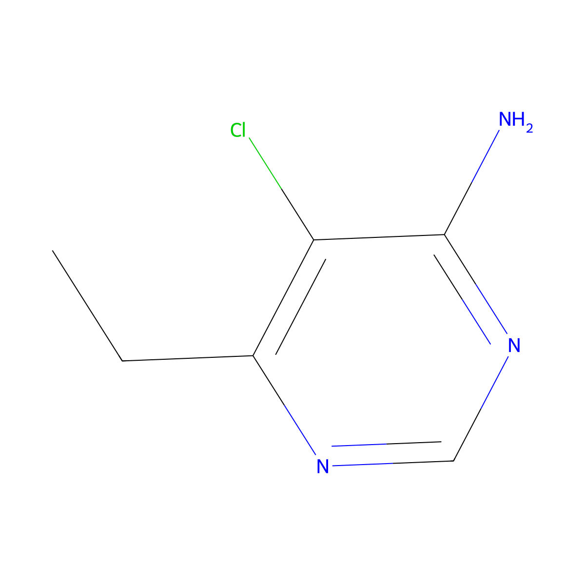 5-Chloro-6-ethylpyrimidin-4-amine molecular structure, CAS 130129-59-8