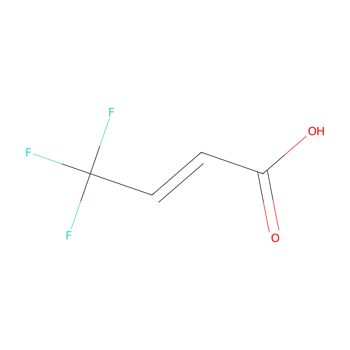 4,4,4-Trifluoro-but-2-enoic acid molecular structure, CAS 130130-81-3