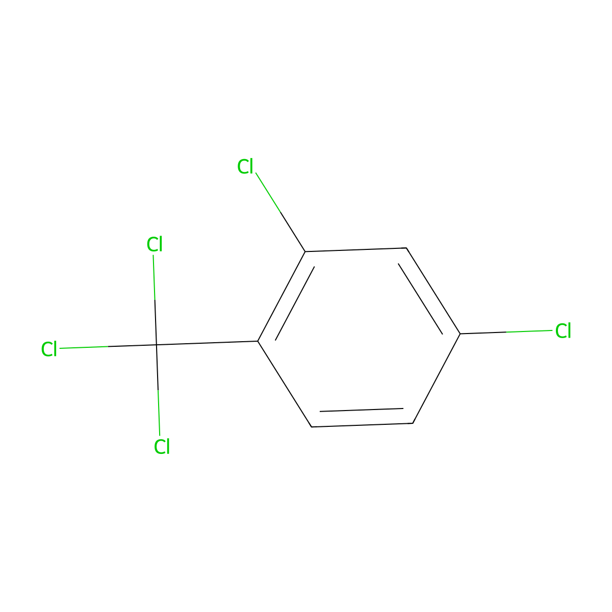 2,4-Dichlorophenyltrichloromethane molecular structure, CAS 13014-18-1