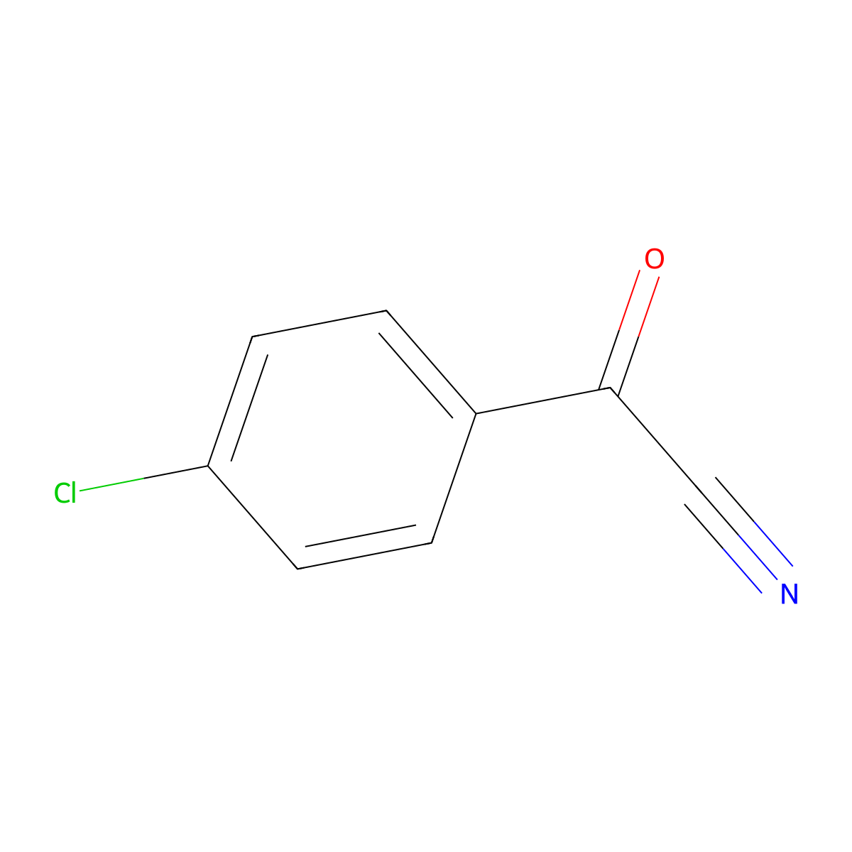 4-Chlorobenzoyl cyanide molecular structure, CAS 13014-48-7