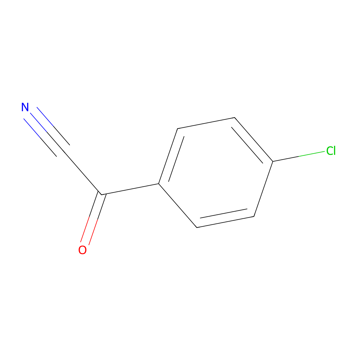 4-Chlorobenzoyl cyanide molecular structure, CAS 13014-48-7