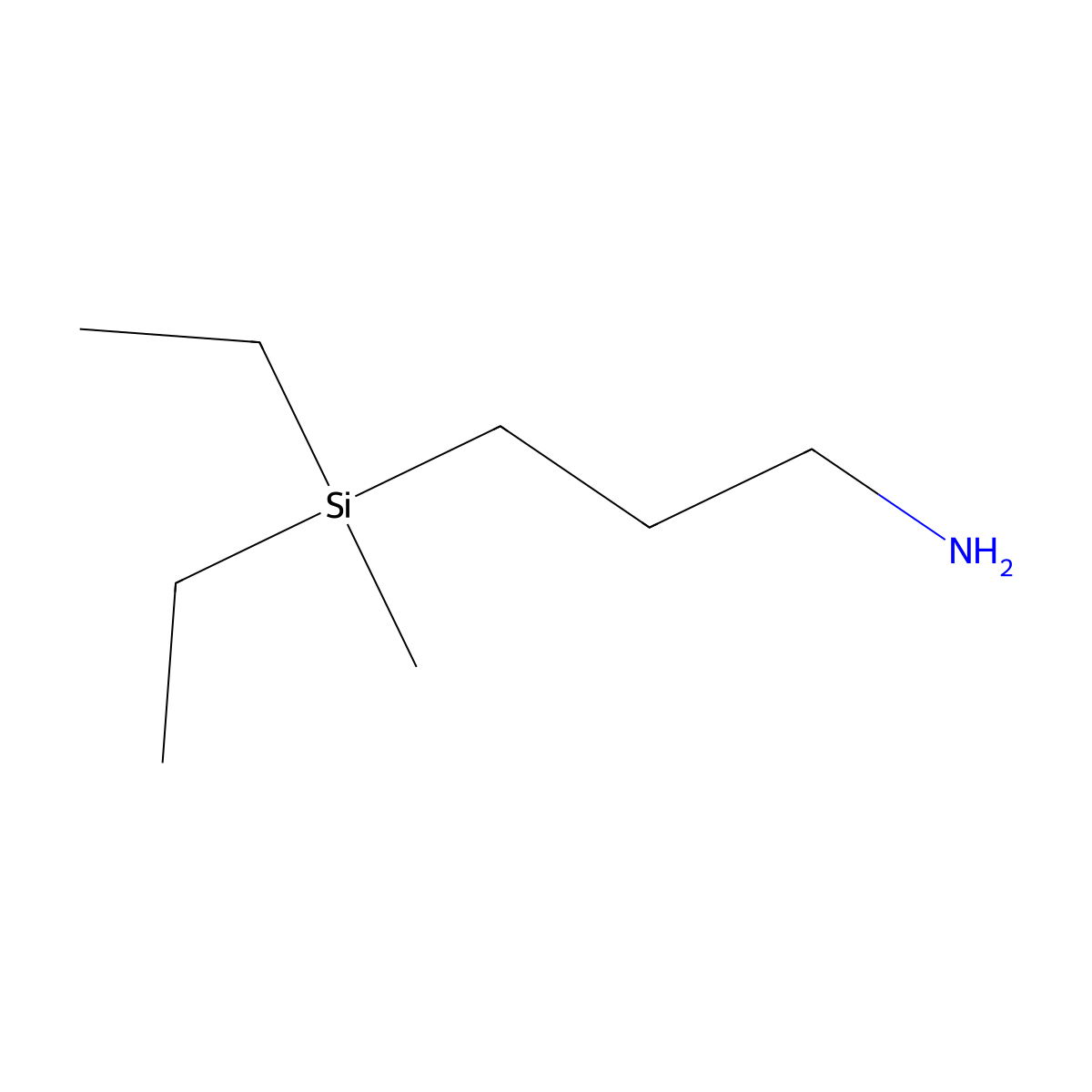 1-Propanamine, 3-(diethylmethylsilyl)- molecular structure, CAS 13014-84-1