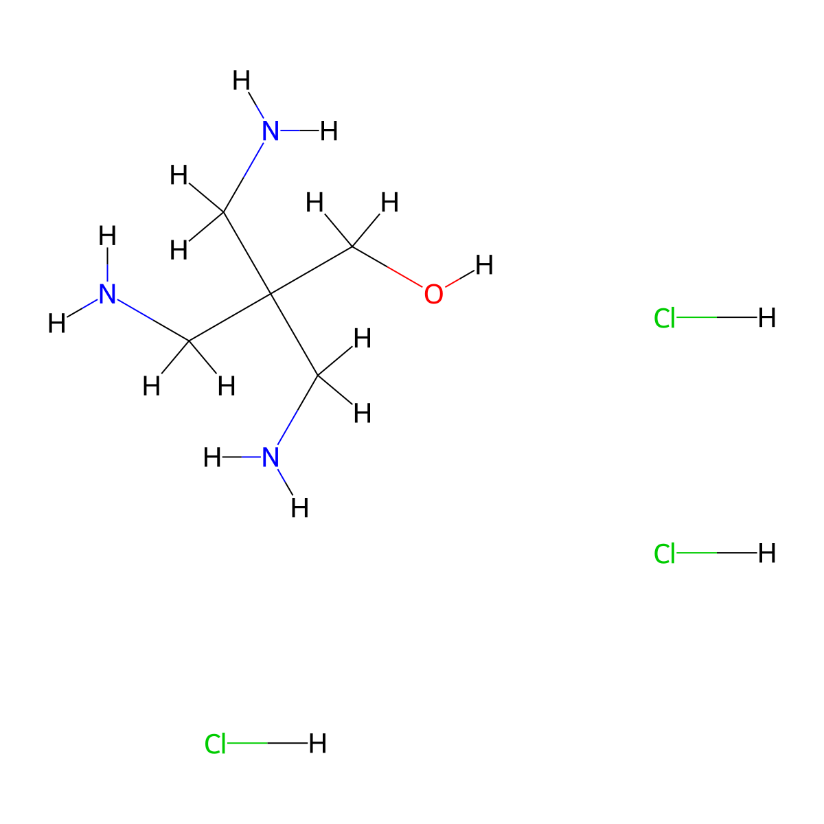 3-Amino-2,2-bis(aminomethyl)propan-1-ol trihydrochloride molecular structure, CAS 130147-45-4