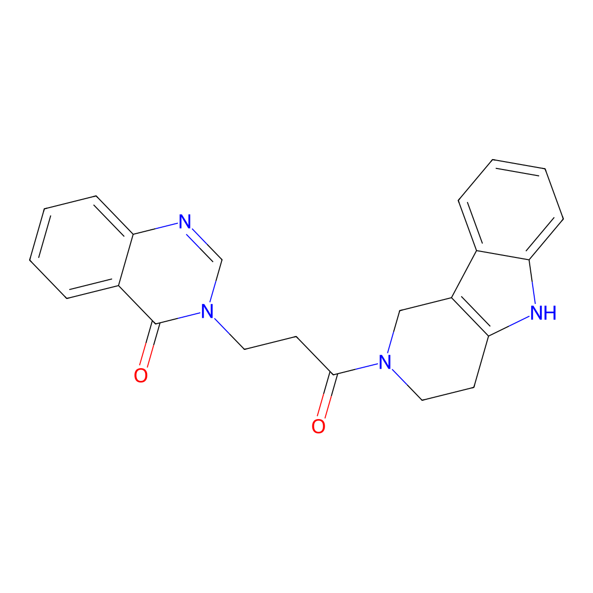 3-[3-oxo-3-(1,3,4,5-tetrahydro-2H-pyrido[4,3-b]indol-2-yl)propyl]quinazolin-4(3H)-one molecular structure, CAS 1301539-99-0