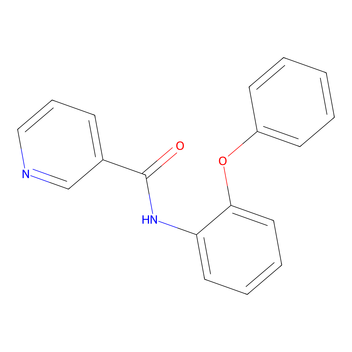 N-(2-phenoxyphenyl)pyridine-3-carboxamide molecular structure, CAS 130154-84-6