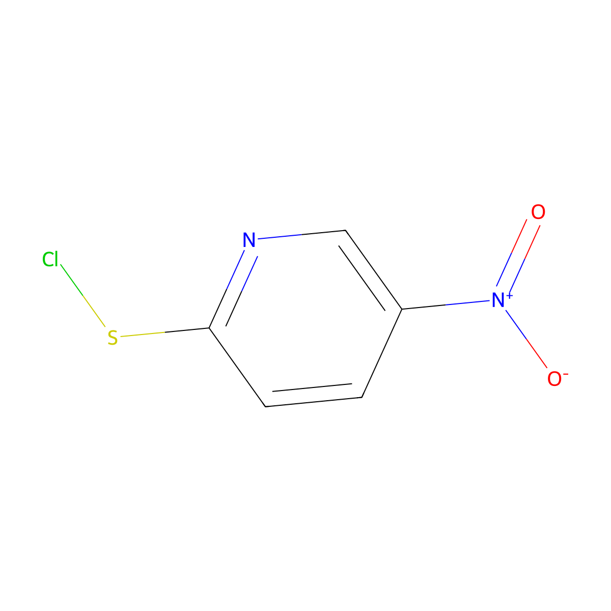 2-Pyridinesulfenyl chloride, 5-nitro- molecular structure, CAS 130156-01-3