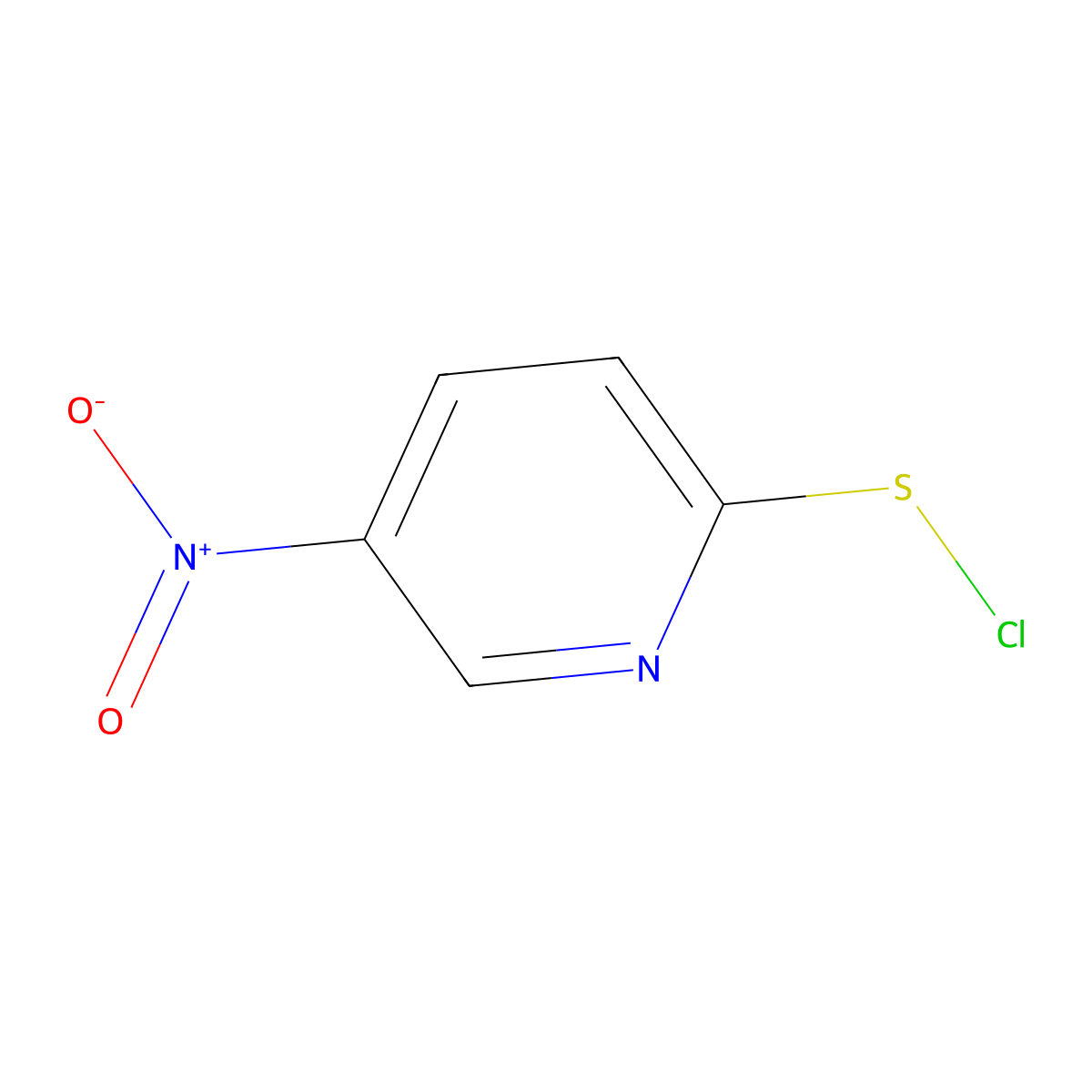 2-Pyridinesulfenyl chloride, 5-nitro- molecular structure, CAS 130156-01-3