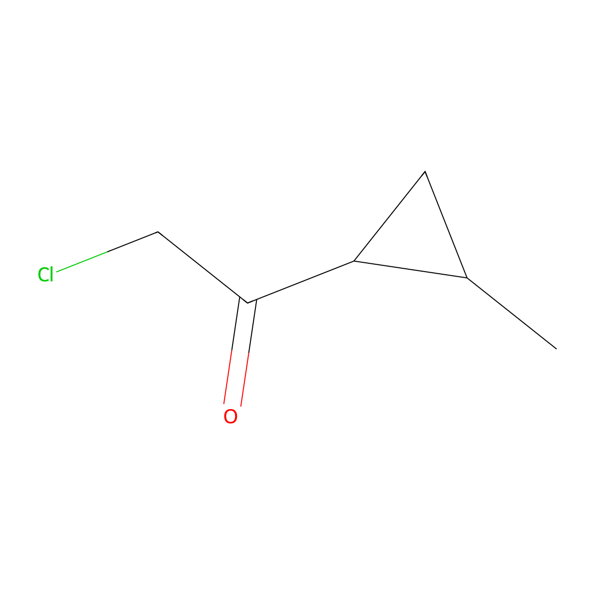 2-Chloro-1-(2-methylcyclopropyl)ethanone molecular structure, CAS 130158-23-5