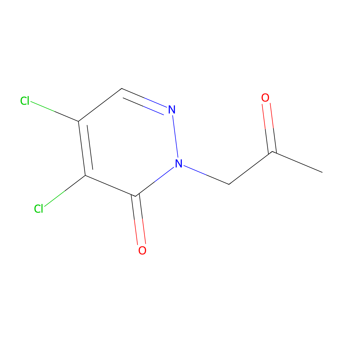 4,5-Dichloro-2-(2-oxopropyl)pyridazin-3-one molecular structure, CAS 130159-58-9