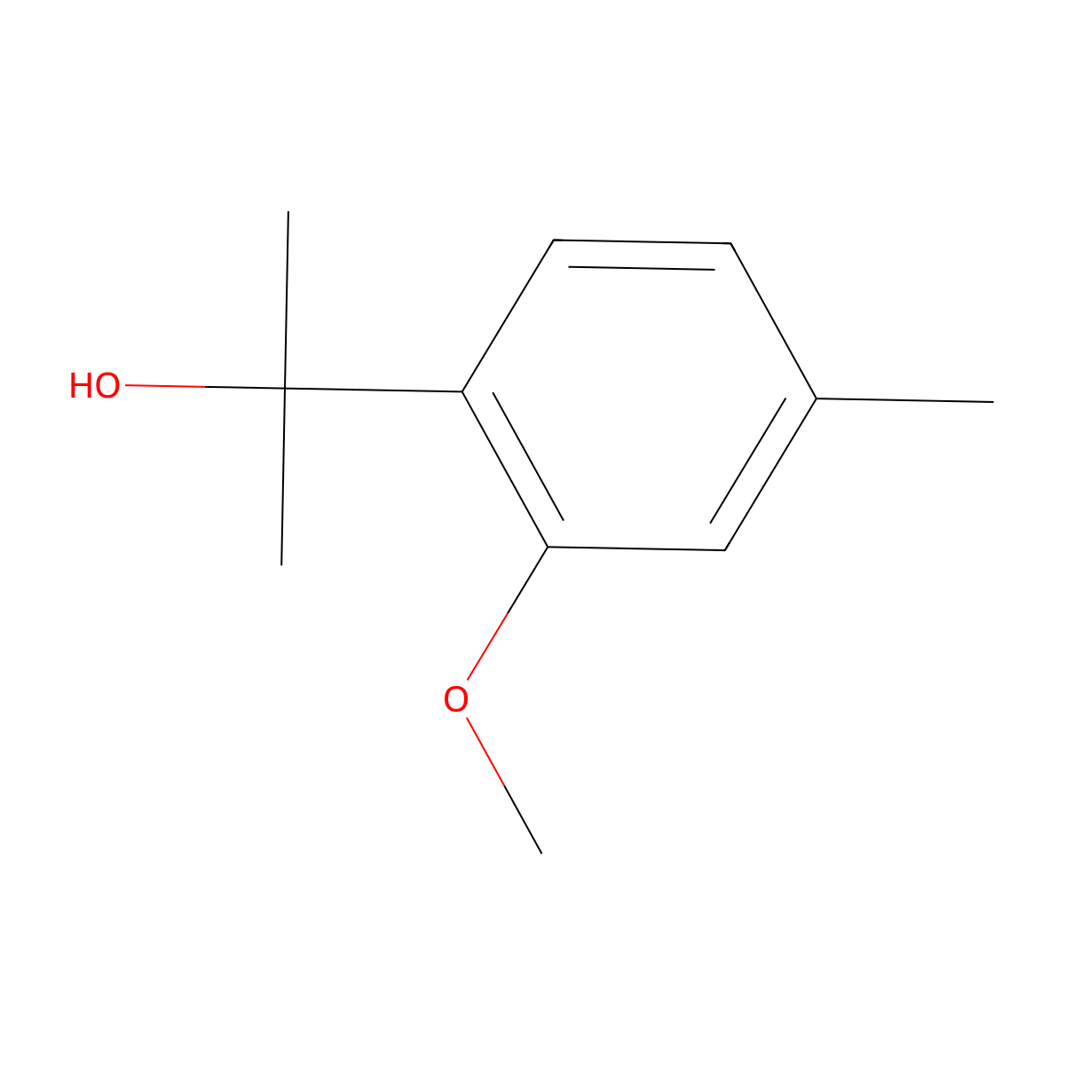 2-(2-Methoxy-4-methylphenyl)propan-2-ol molecular structure, CAS 1301607-09-9