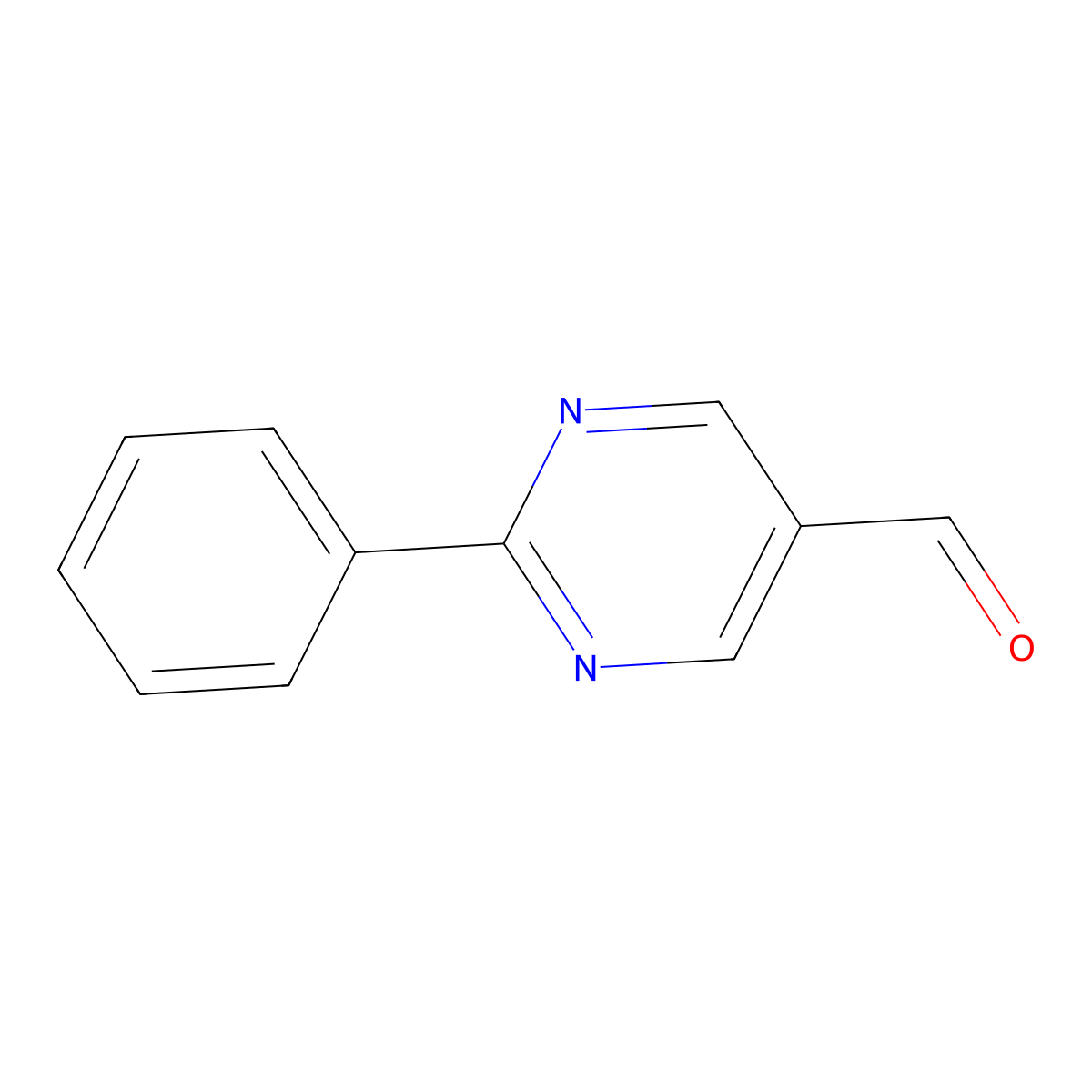 2-Phenylpyrimidine-5-carbaldehyde molecular structure, CAS 130161-46-5
