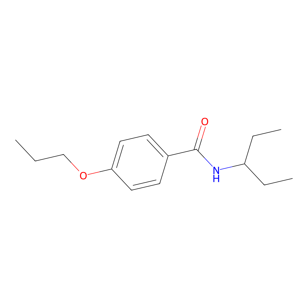 N-(1-Ethylpropyl)-4-propoxybenzamide molecular structure, CAS 1301645-68-0