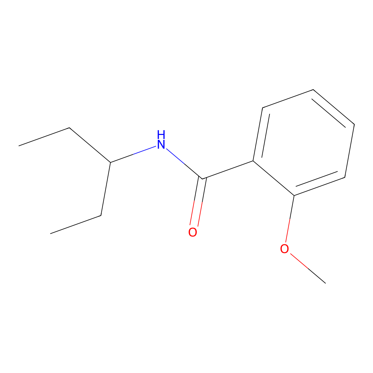 N-(1-Ethylpropyl)-2-methoxybenzamide molecular structure, CAS 1301645-69-1