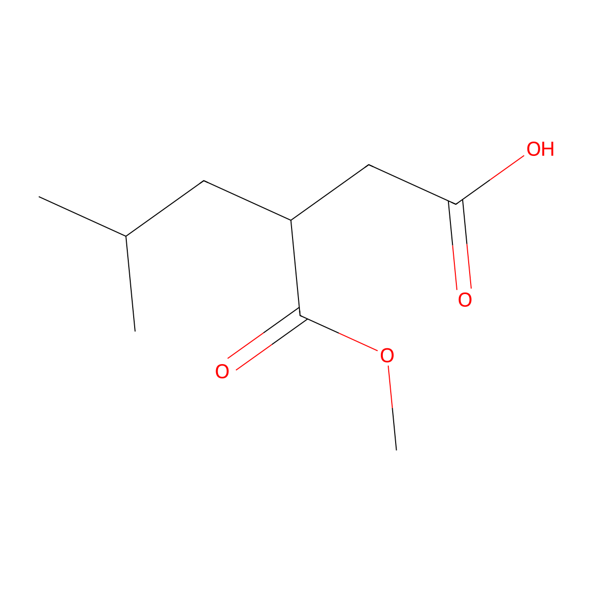 (R)-2-isobutylsuccinic acid-1-methyl ester molecular structure, CAS 130165-76-3