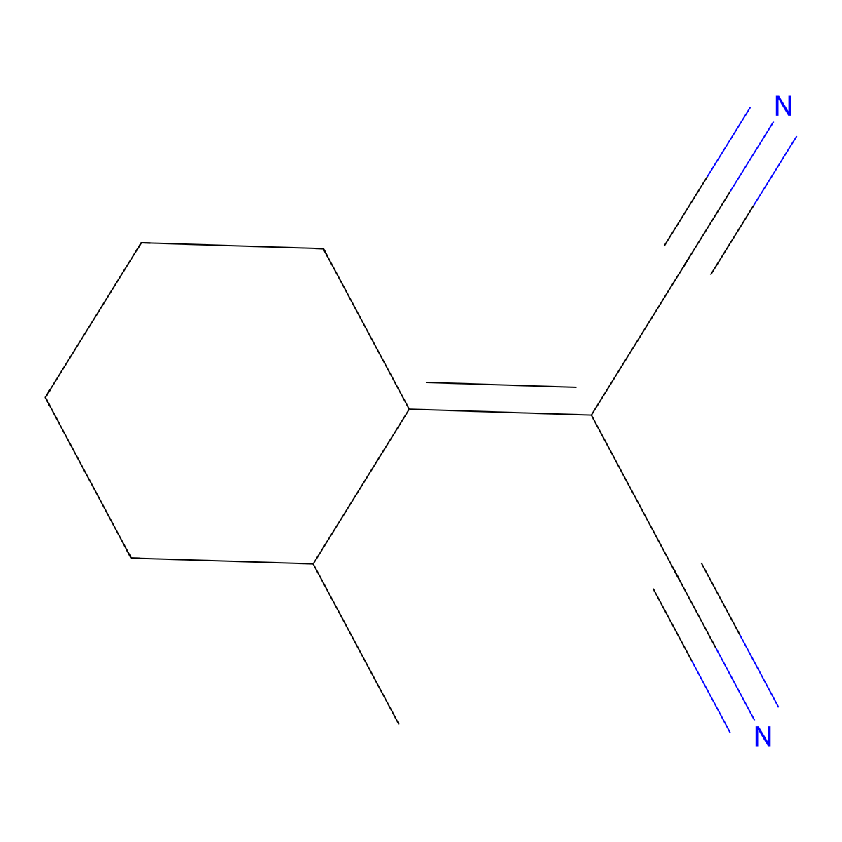 2-(2-Methylcyclohexylidene)malononitrile molecular structure, CAS 13017-64-6