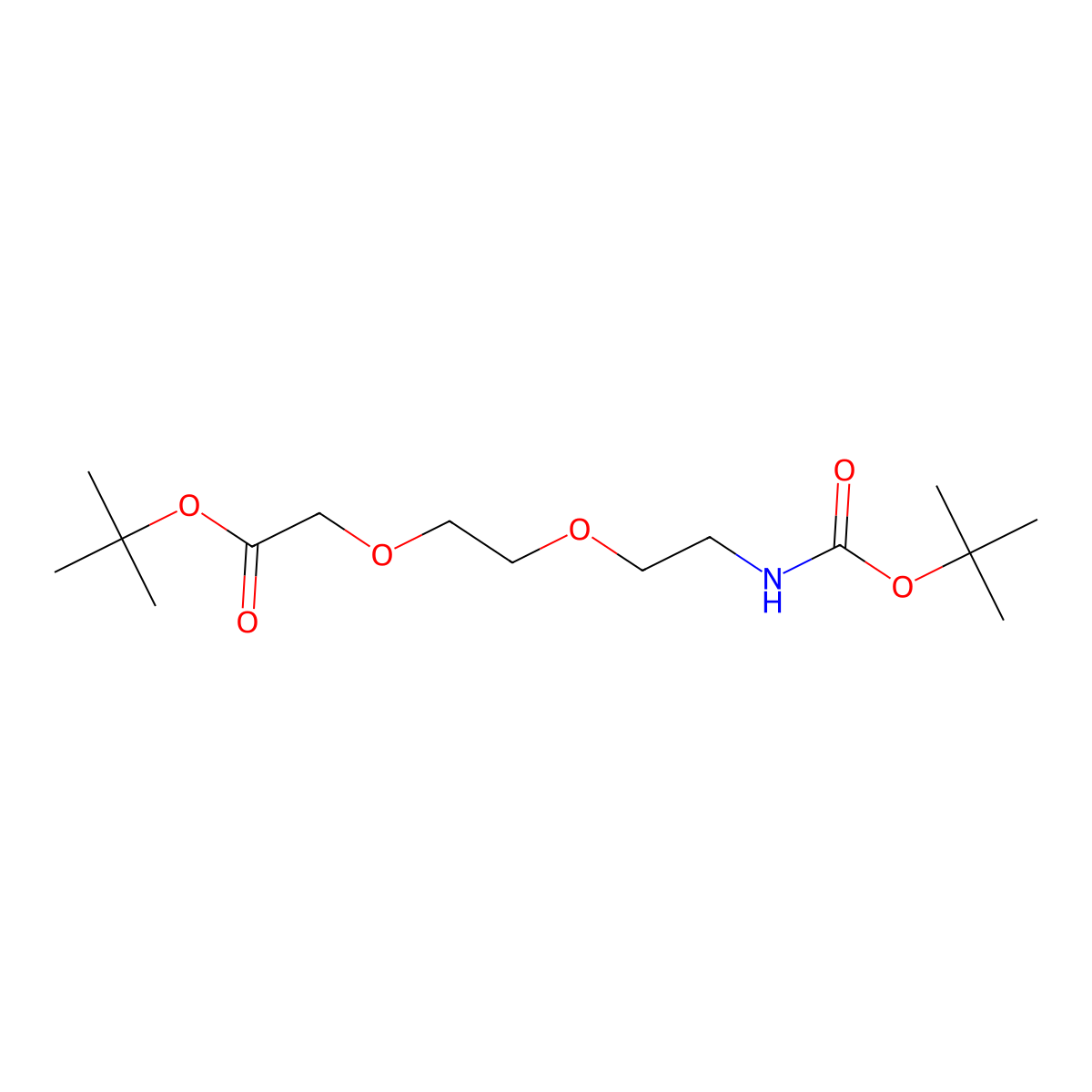 tert-Butyl 2,2-dimethyl-4-oxo-3,8,11-trioxa-5-azatridecan-13-oate molecular structure, CAS 1301700-95-7