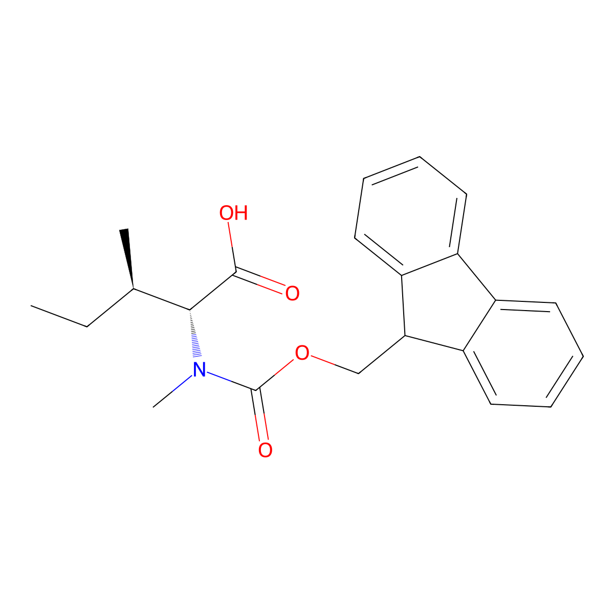 Fmoc-n-methyl-d-isoleucine molecular structure, CAS 1301706-63-7