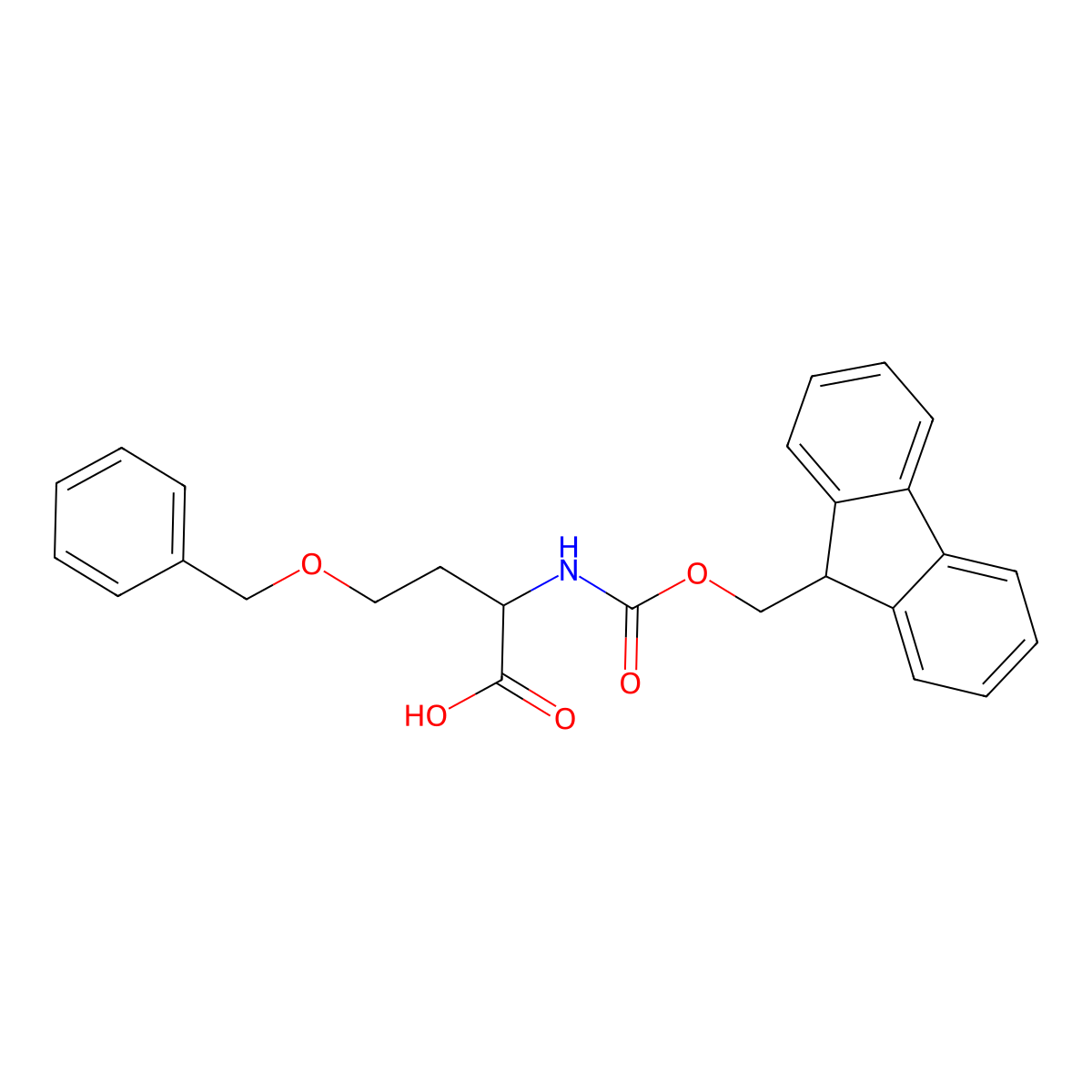 N-(((9H-Fluoren-9-yl)methoxy)carbonyl)-O-benzyl-D-homoserine molecular structure, CAS 1301706-79-5