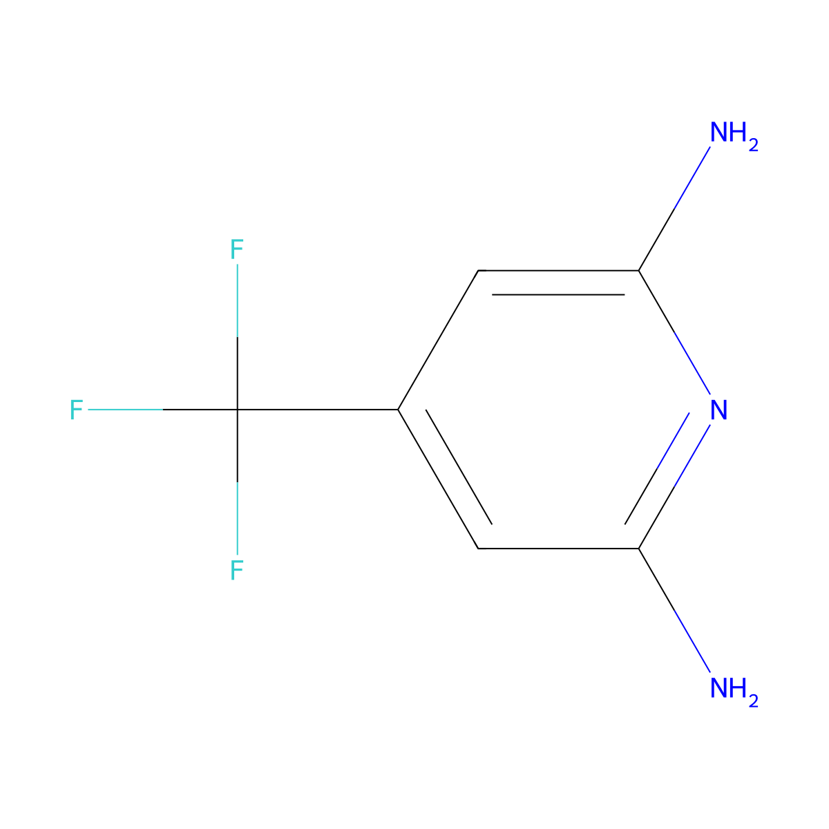 4-(Trifluoromethyl)pyridine-2,6-diamine molecular structure, CAS 130171-52-7