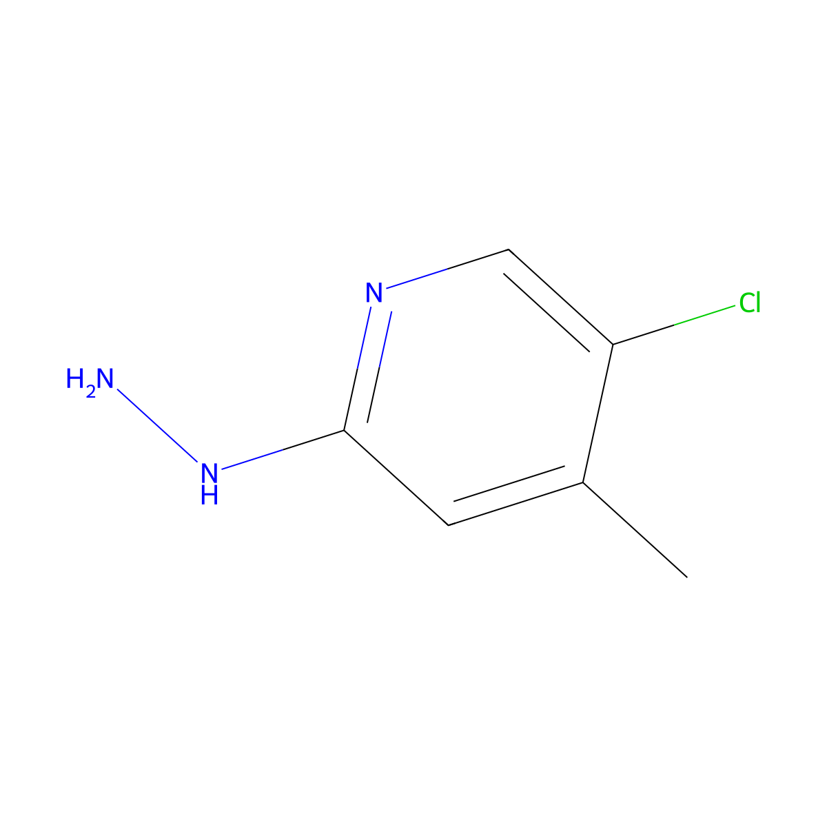 5-Chloro-2-hydrazinyl-4-methylpyridine molecular structure, CAS 1301714-09-9