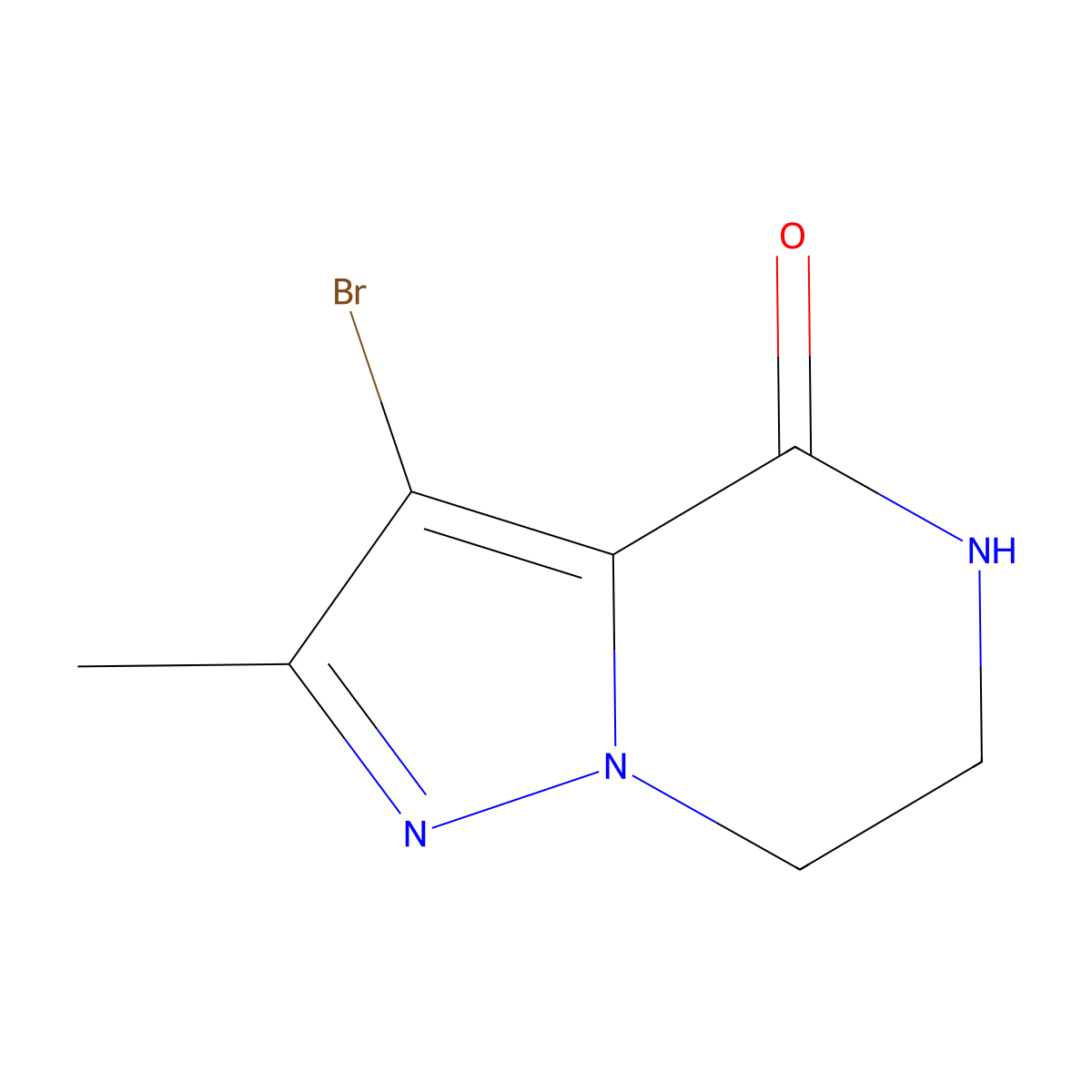 3-Bromo-2-methyl-6,7-dihydropyrazolo[1,5-a]pyrazin-4(5H)-one molecular structure, CAS 1301714-27-1