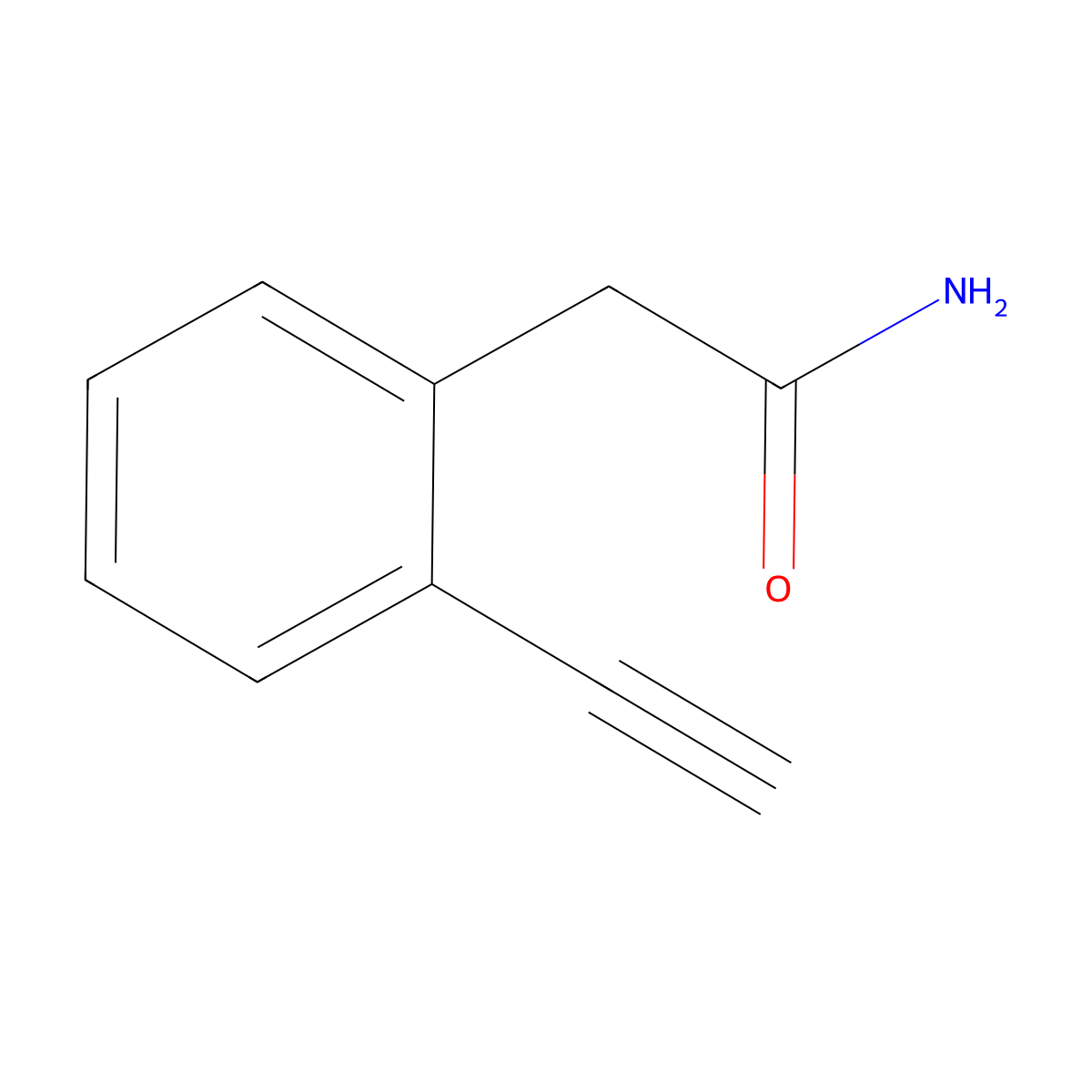 2-(2-Ethynylphenyl)acetamide molecular structure, CAS 1301714-56-6