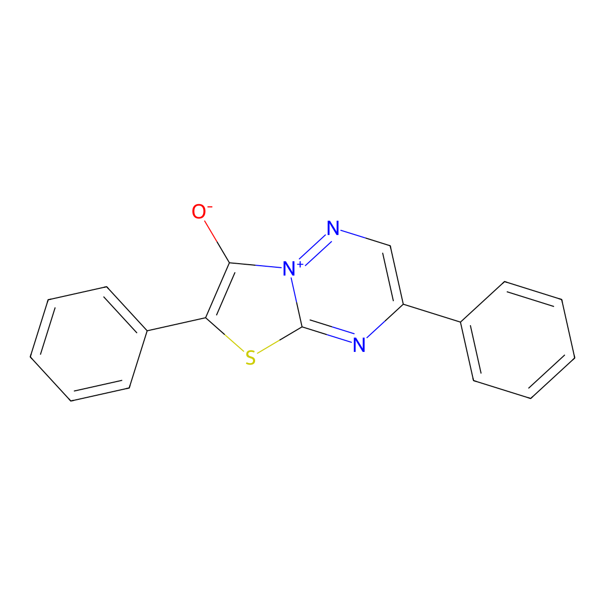 2,7-Diphenyl[1,3]thiazolo[3,2-b][1,2,4]triazin-4-ium-3-olate molecular structure, CAS 1301732-75-1