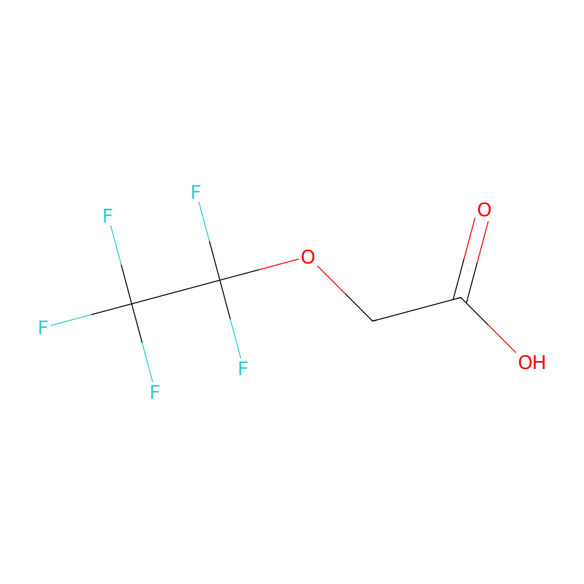 Pentafluoroethyloxy-acetic acid molecular structure, CAS 1301738-82-8