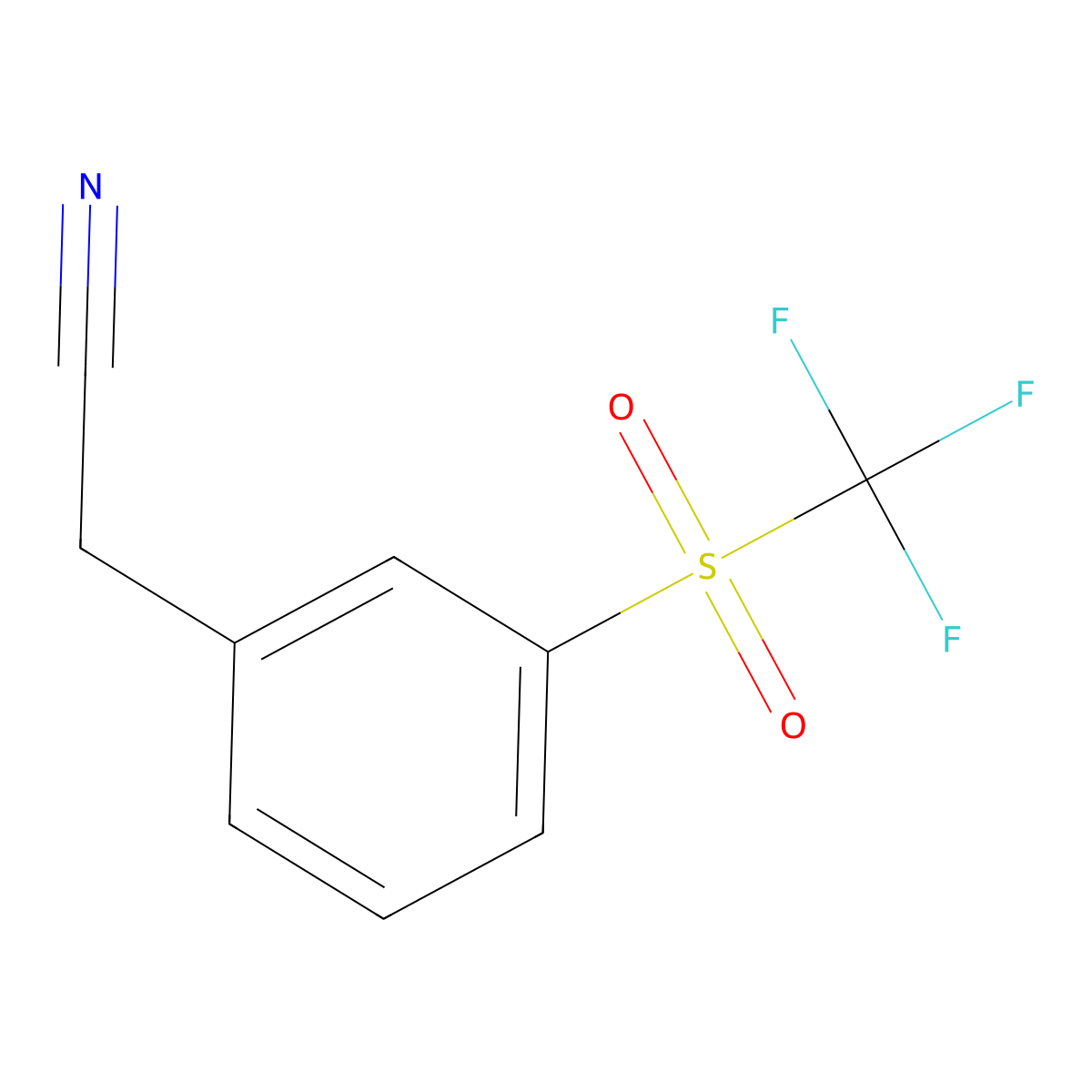 3-(Trifluoromethylsulfonyl)phenylacetonitrile molecular structure, CAS 1301739-15-0
