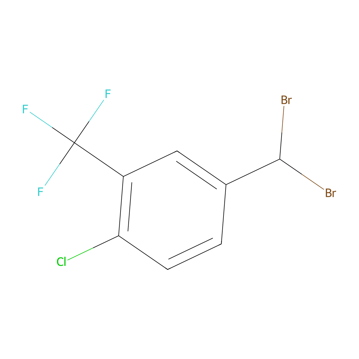 4-Chloro-3-(trifluoromethyl)benzal bromide molecular structure, CAS 1301739-26-3