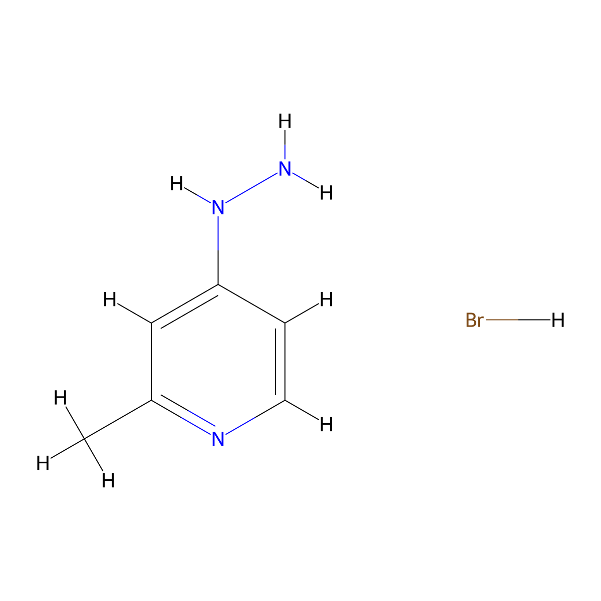 4-Hydrazino-2-methylpyridine hydrobromide molecular structure, CAS 1301739-49-0