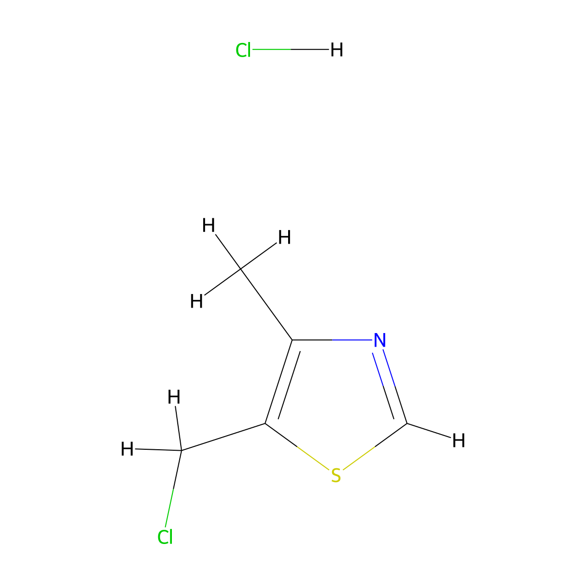 5-(Chloromethyl)-4-methyl-1,3-thiazole hydrochloride molecular structure, CAS 1301739-54-7