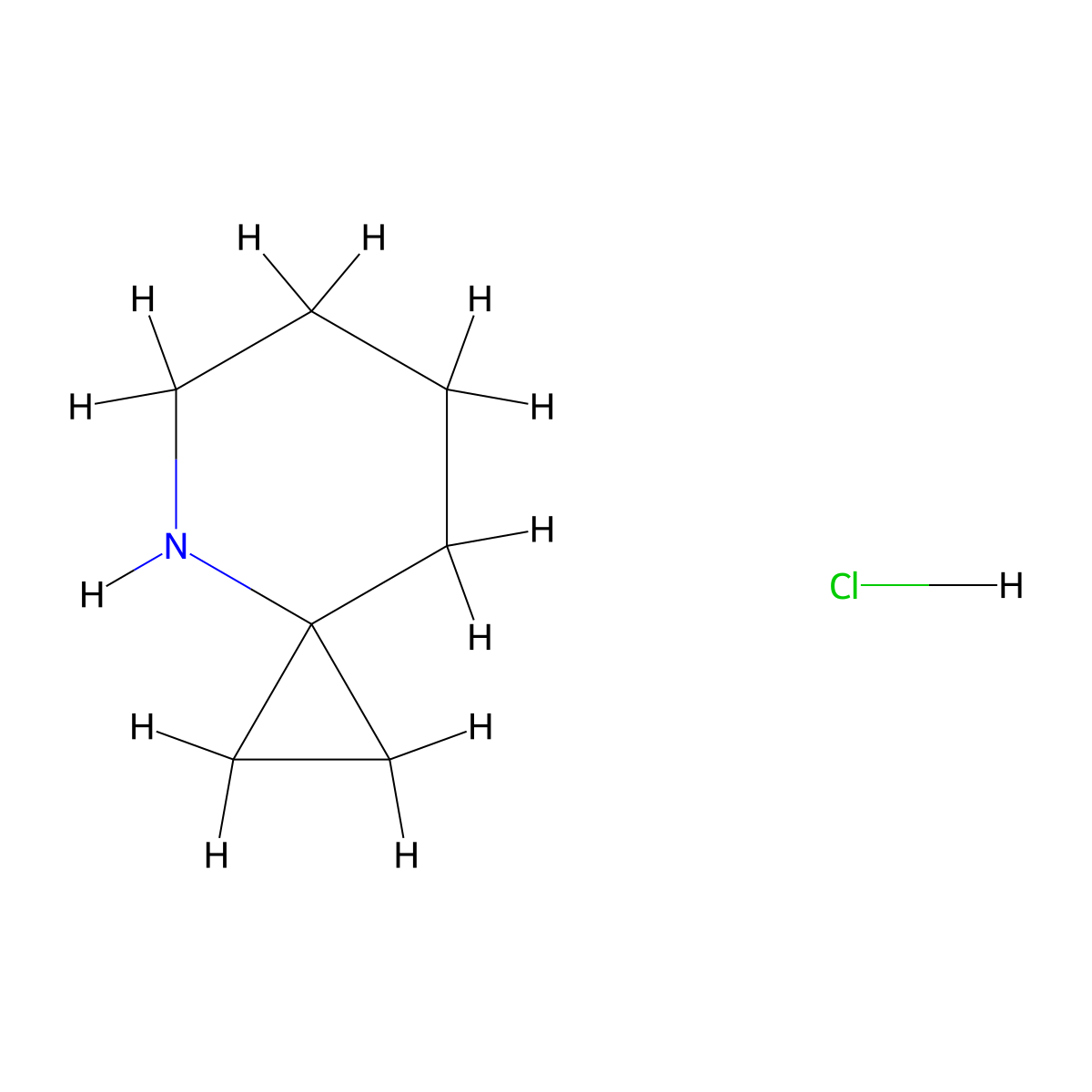 4-Azaspiro[2.5]octane hydrochloride molecular structure, CAS 1301739-56-9