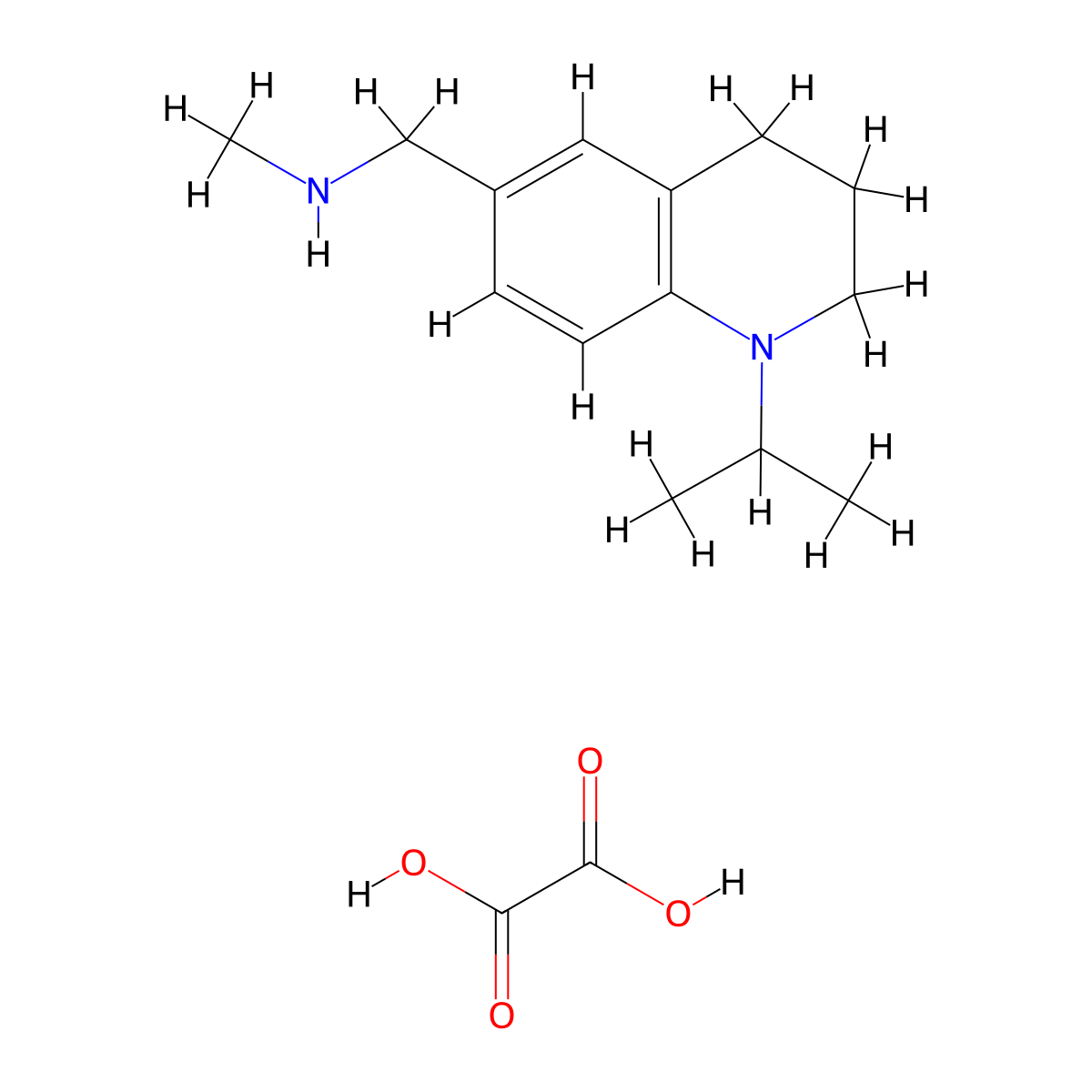 1-(1-Isopropyl-1,2,3,4-tetrahydroquinolin-6-yl)-N-methylmethanamine oxalate molecular structure, CAS 1301739-72-9
