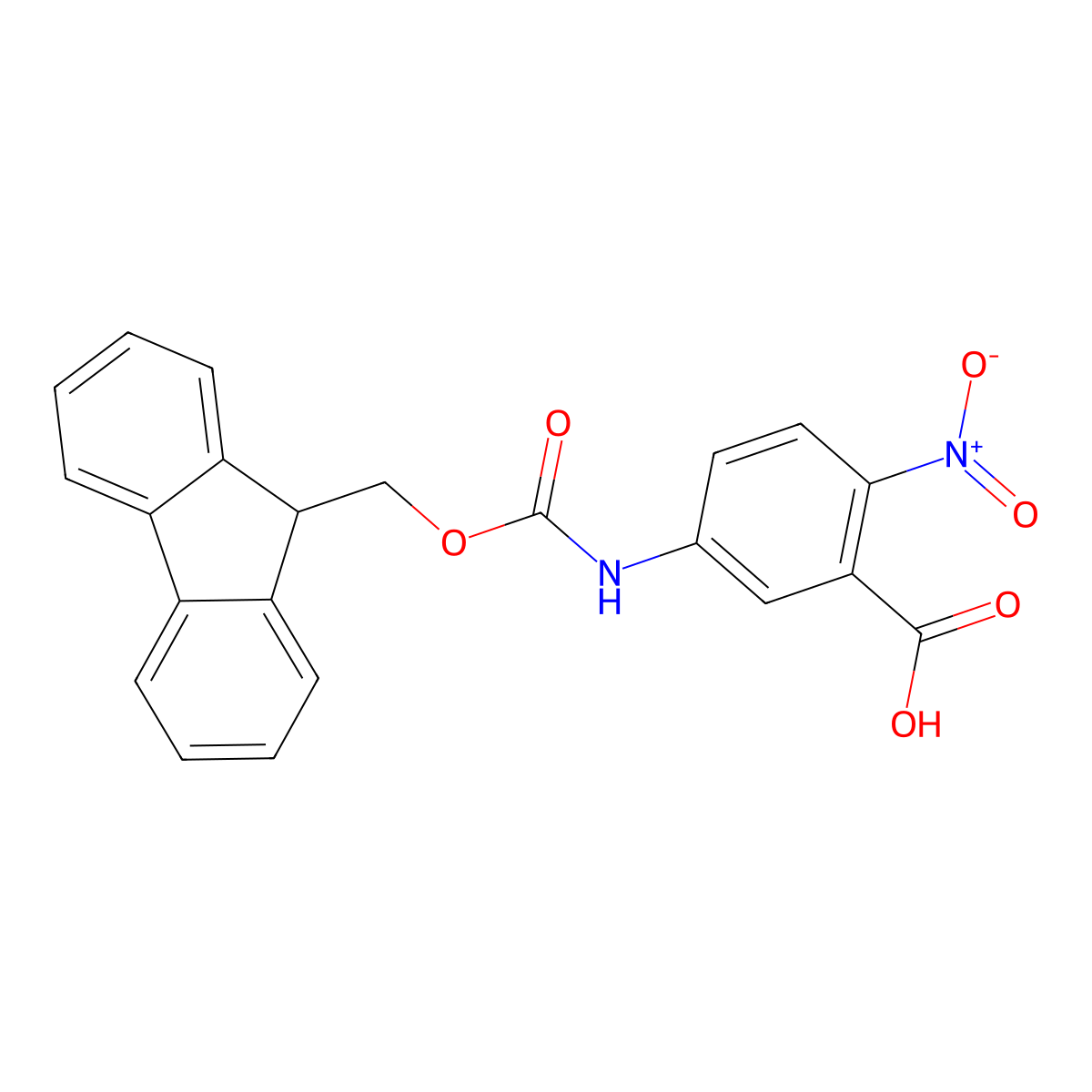 5-({[(9H-fluoren-9-yl)methoxy]carbonyl}amino)-2-nitrobenzoic acid molecular structure, CAS 1301739-86-5