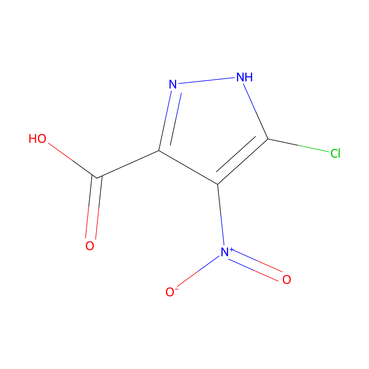 5-Chloro-4-nitro-1H-pyrazole-3-carboxylic acid molecular structure, CAS 1301754-03-9