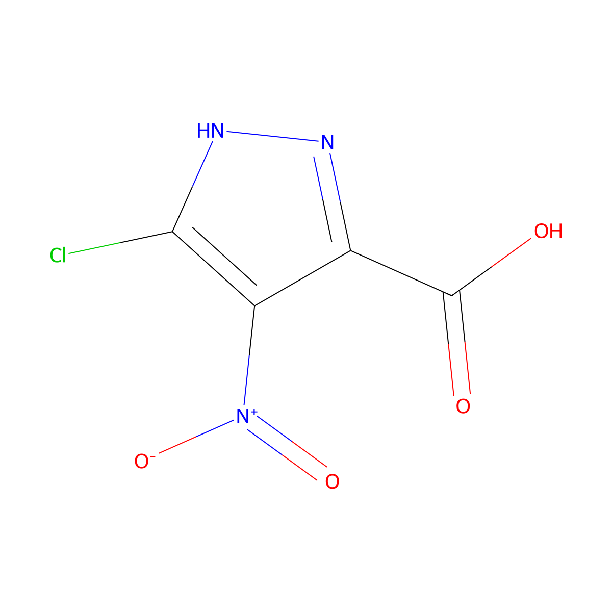 5-Chloro-4-nitro-1H-pyrazole-3-carboxylic acid molecular structure, CAS 1301754-03-9