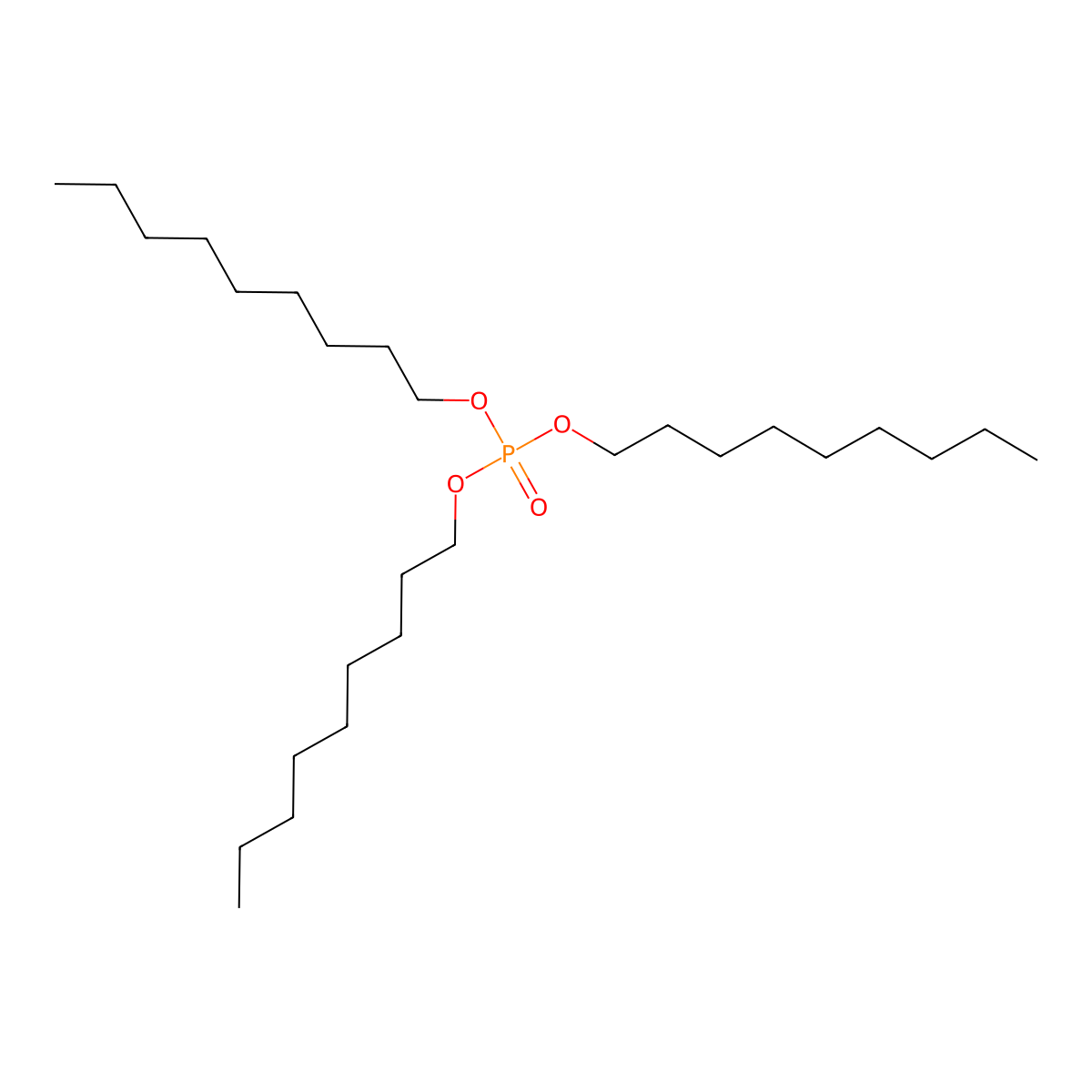 Trinonyl phosphate molecular structure, CAS 13018-37-6