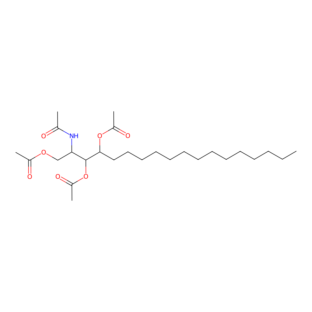 Tetraacetylphytosphingosine molecular structure, CAS 13018-48-9